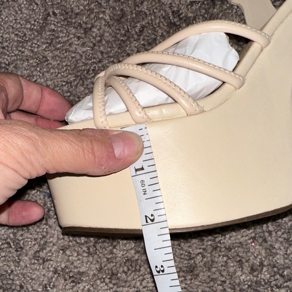 SCHUTZ Beige Platform Sandals - Picture 5 of 7